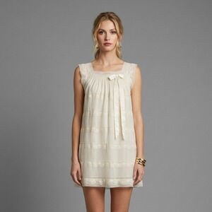 Henson Kickernick Vintage 50s 60s Slip Dress Ivory Bridal Coquette Chemise XS